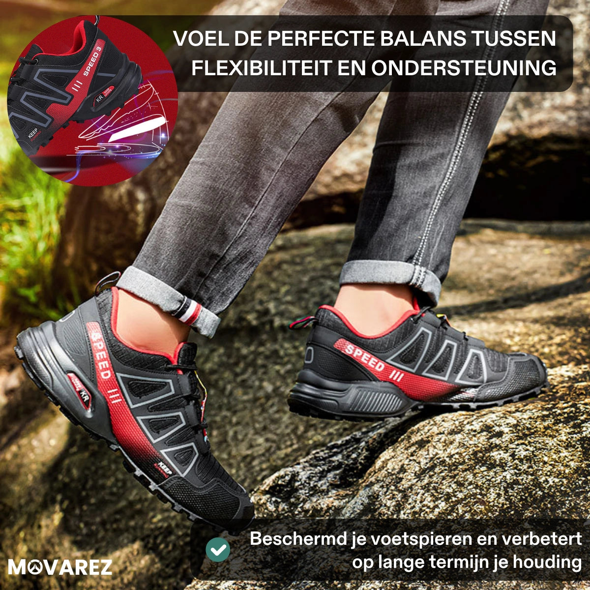 Stravia Donker - Orthopedische Pijnverlichtende Wandelschoenen (Unisex)