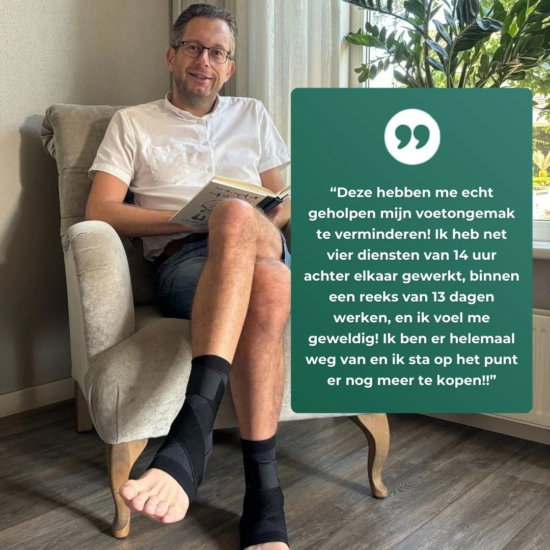 Voet Sleeve - Compressie Brace met Steunbanden